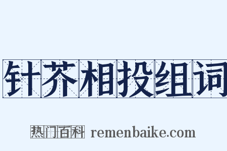 针芥相投组词是什么意思的图片